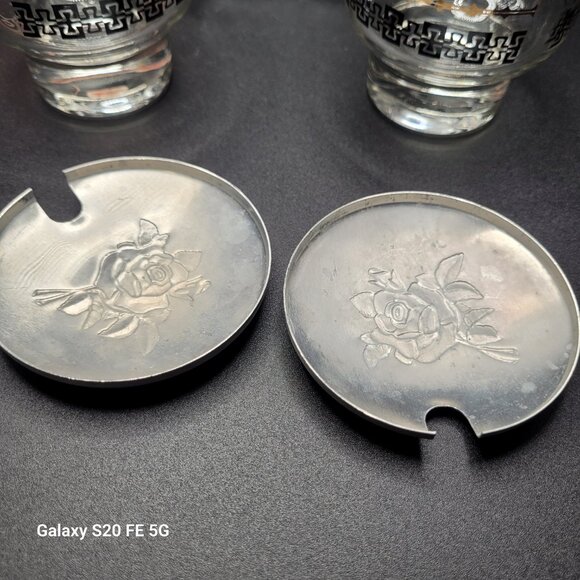 Vintage Libbey Condiment Set in Caddy With Lids Mid Century Design - Picture 5 of 16